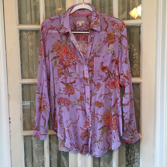 Host Pick: Anthropologie Pilcro Nature Print Shirt - Size Small - Picture 1 of 7